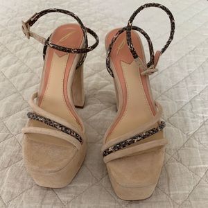 Brian Atwood platform open toe heels